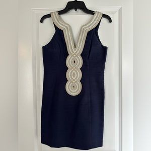 Lilly Pulitzer Valli Shift Dress. Navy, size 2. Like New.